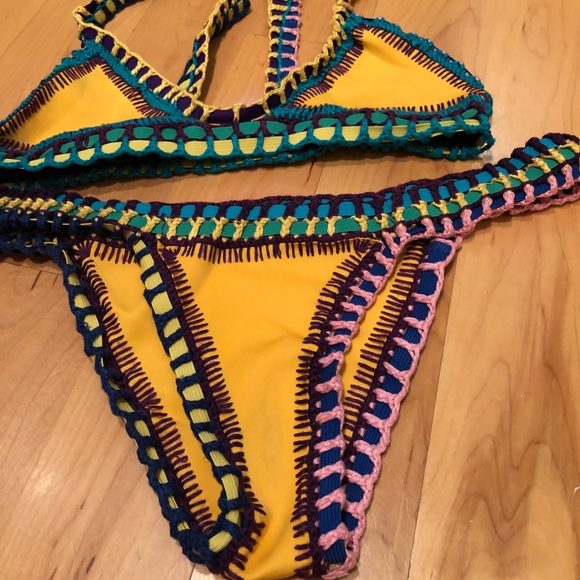 KIINI Ro bikini in yellow multi - Picture 5 of 8